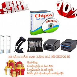 Bộ sản phẩm bán hàng giá rẻ cho hiệu sách CHIPOS 3C