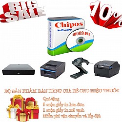 Bộ sản phẩm bán hàng giá rẻ cho hiệu thuốc CHIPOS 3D