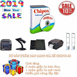 Bộ sản phẩm bán hàng giá rẻ cho shop thời trang CHIPOS 4C