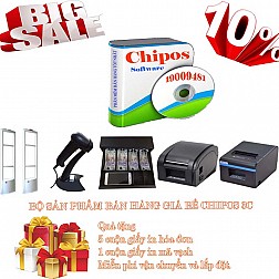 Bộ sản phẩm bán hàng giá rẻ cho hiệu sách CHIPOS 3C